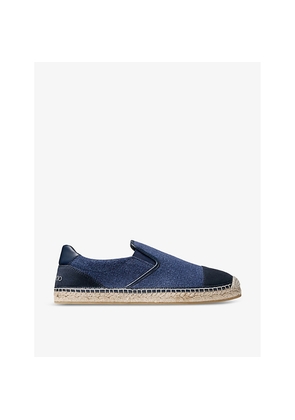 Womens Jimmy Choo Ivan Slip-On Canvas and Suede Espadrilles