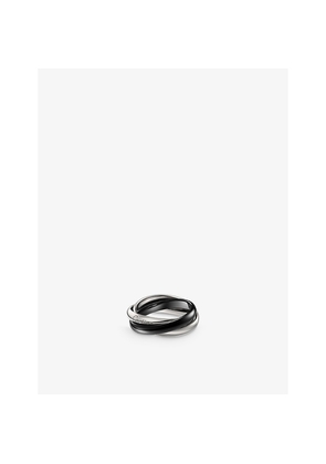 Cartier Trinity Medium 18ct White-Gold and Ceramic Ring