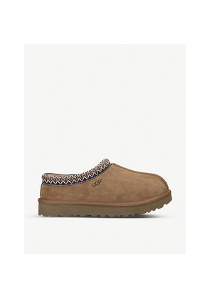 Womens UGG Tasman Shearling-Lined Suede Slippers