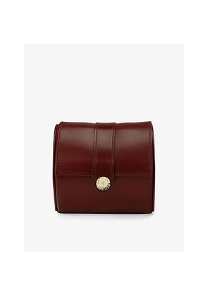Aspinal Of London Travel Logo-Print Leather Watch Box