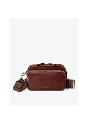 Womens Aspinal Of London Reporter Logo-Embellished Leather Cross-Body Bag