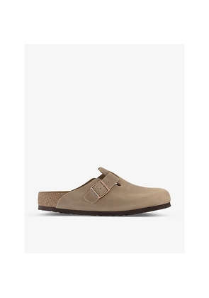Mens Birkenstock Boston Buckle-Detail Leather Sandals