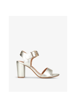 Womens KG Kurt Geiger Sutton Metallic Faux-Leather Sandals