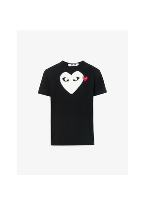 Mens Comme Des Garcons Play Heart-Logo Cotton-Jersey T-Shirt