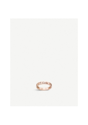 C De Cartier 18ct Rose-Gold and 0.03ct Round-Cut Diamond Wedding Ring