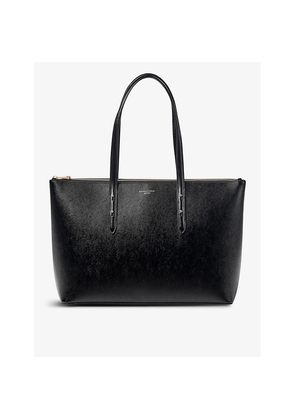 Womens Aspinal Of London Regent Logo-Embossed Leather Tote Bag