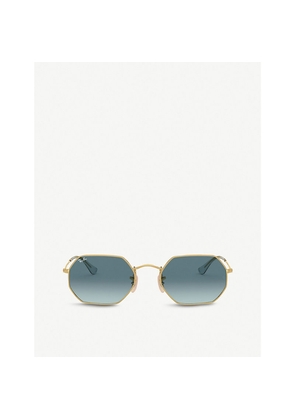 Ray-Ban Rb3556 Metal and Glass Octagonal-Frame Sunglasses