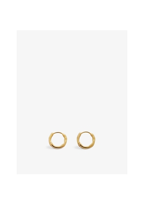 Womens Monica Vinader Siren Muse 18ct Yellow Gold-Plated Vermeil Silver Huggie Hoop Earrings