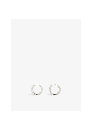 Womens Monica Vinader Siren Muse Sterling Silver Huggie Hoops Earrings