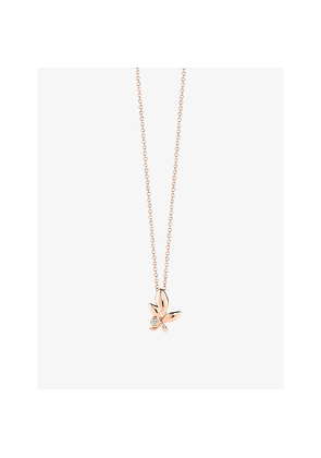 Tiffany & Co Paloma Picasso Olive Leaf 18ct Rose-Gold and 0.01ct Diamond Necklace