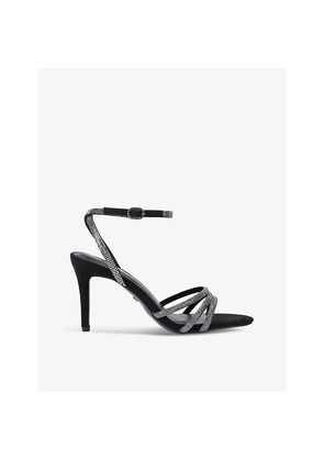 Womens KG Kurt Geiger Fancy Rhinestone-Embellished Woven Heeled Sandals