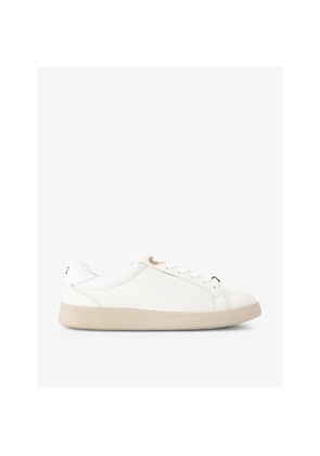 Womens KG Kurt Geiger Eliza Brand-Plaque Faux-Leather Low-Top Trainers