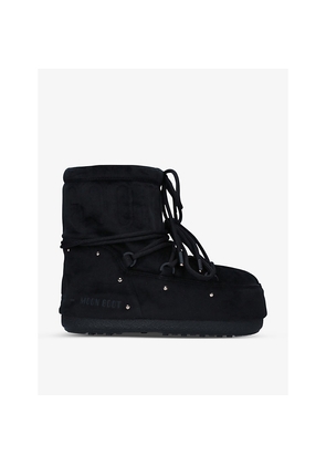 Womens Moon Boot Mars Lace-Up Velvet Ankle Boots