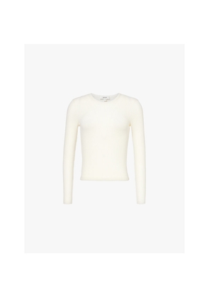 Womens Agolde Alma Shrunken Crewneck Jersey Top