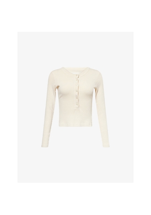 Womens Citizens Of Humanity Varra Henley Long-Sleeve Stretch-Cotton Top