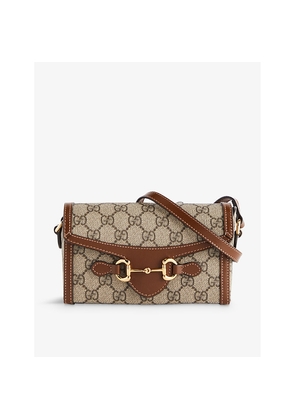 Mens Gucci Horsebit 1955 Canvas Cross-Body Bag