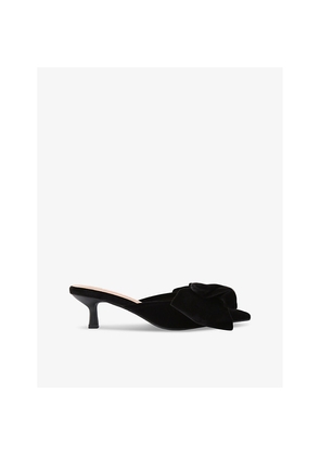 Womens KG Kurt Geiger Sophia Bow-Embellished Heeled Velvet Mules