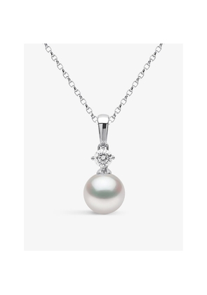 Womens Yoko London Classic 18ct White-Gold, Akoya-Pearl and 0.20ct Diamond Necklace