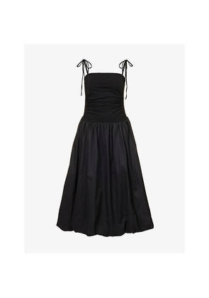 Womens Amy Lynn Alexa Spaghetti-Strap Stretch-Cotton Maxi Dress