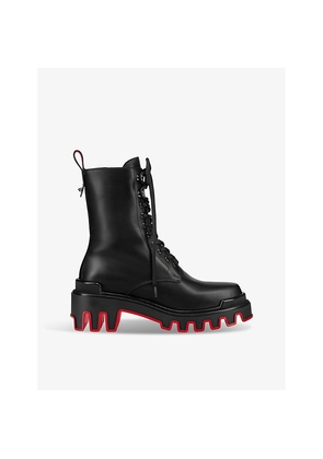 Womens Christian Louboutin Dune Trott Alta Leather Platform Boots