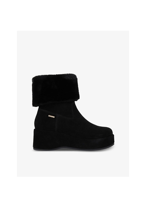 Womens Carvela Apres Wedge-Heel Suede Ankle Boots