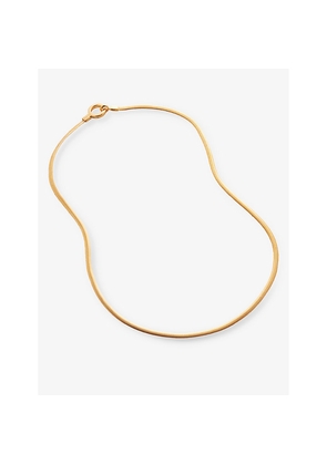 Womens Monica Vinader Snake Chain 18ct Gold-Vermeil Sterling-Silver Necklace 50cm