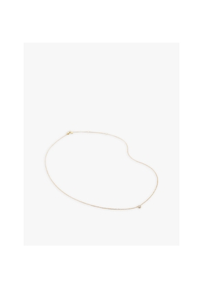 Womens Monica Vinader Lab Grown 14ct Yellow Gold-Plated Vermeil Sterling-Silver and 0.06ct Lab-Grown Diamond Necklace