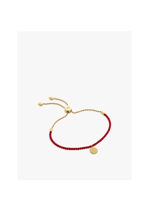 Womens Monica Vinader Linear Friendship 18ct Yellow Gold-Plated Vermeil Sterling Silver Bracelet