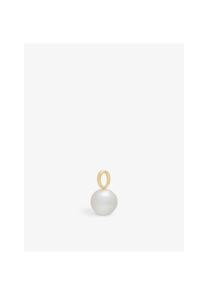 Womens Monica Vinader Nura Round 18ct Yellow-Gold Vermeil-Plated Sterling-Silver Pearl Pendant