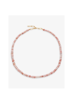 Womens Monica Vinader Love 18ct Yellow Gold-Plated Vermeil Sterling-Silver and Opal Necklace