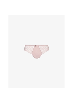 Womens Panache Ana Mid-Rise Stretch-Lace Thong