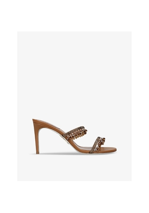 Womens Rene Caovilla Chandelier 80 Jewel-Embellished Leather Heeled Sandals