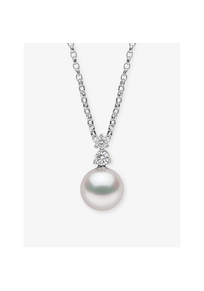 Womens Yoko London Diamond Classic 18ct White-Gold, Akoya-Pearl and 0.076ct Diamond Necklace