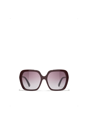 Womens Chanel Ch5521 Square-Frame Acetate and Metal Sunglasses