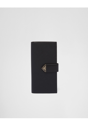 Large Saffiano and smooth leather wallet