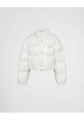 Re-Nylon cropped convertible down jacket