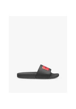 Mens Hugo Logo-Label Slip-On Rubber Slides