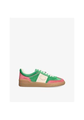 Womens Valentino Garavani Upvillage Crosta Low-Top Suede Trainers