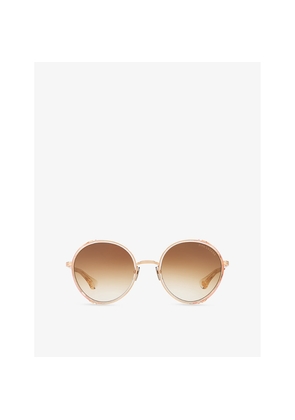 Dita D4000466 Round-Frame Metal Sunglasses