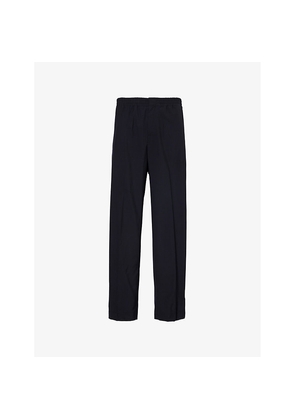 Mens Bottega Veneta Elasticated-Waistband Tapered-Leg Regular-Fit Wool Trousers