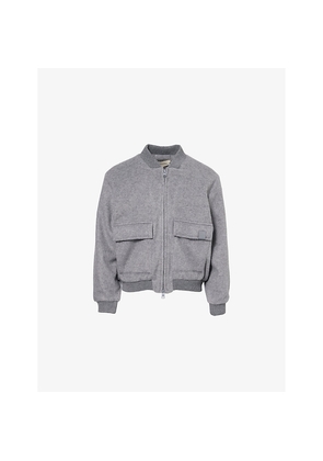 Mens The Couture Club Marl Bomber Wool-Blend Felt Jacket