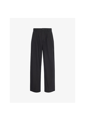Mens Agolde Reservoir Pleated Cotton-Poplin Trousers