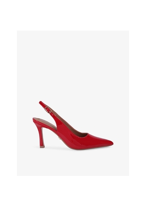 Womens Carvela Corletta Slingback Patent-Leather Heeled Courts