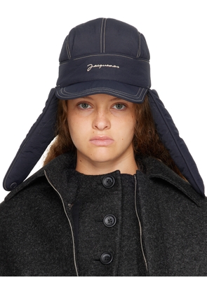 JACQUEMUS Navy 'La Cagoule Bricciola' Cap