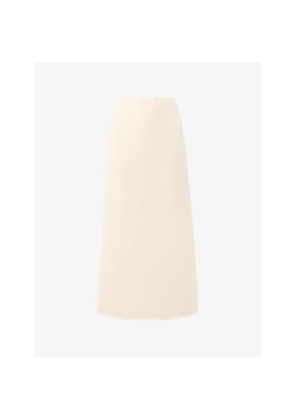 Womens Whistles Lucie Boucle Cotton-Blend Midi Skirt