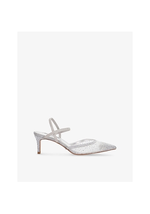 Womens Dune Charismatic Mesh Sling-Back Courts