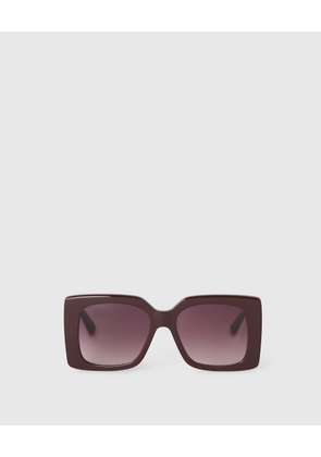 Stella McCartney - Oversized Square Gradient Sunglasses, Woman, Dark Plum
