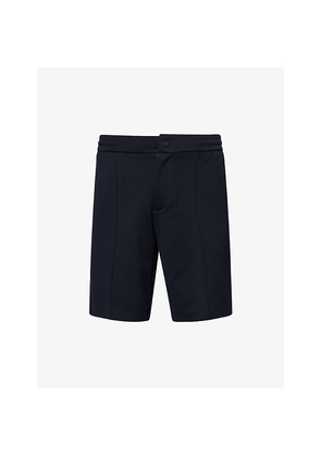 Mens Emporio Armani Ribbed Regular-Fit Stretch-Cotton Blend Shorts