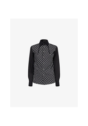 Womens Shiro Sakai Classic Standard Polka-Dot Cotton Shirt