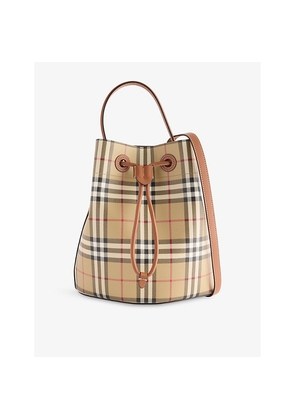 Womens Burberry Tb Small Canvas Bucket Bag